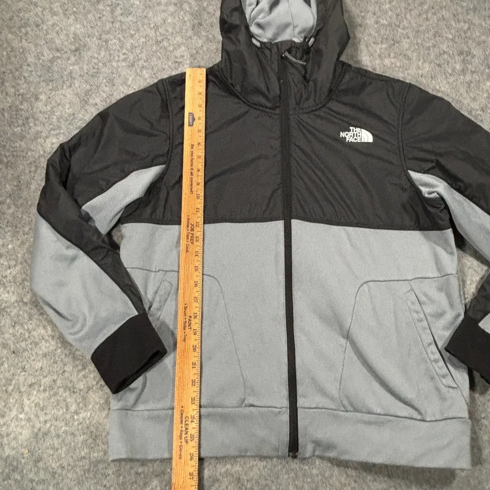 North Face Jacket Mens L Gray Black Full Zip Hoodie Hiking Gorpcore Outdoor